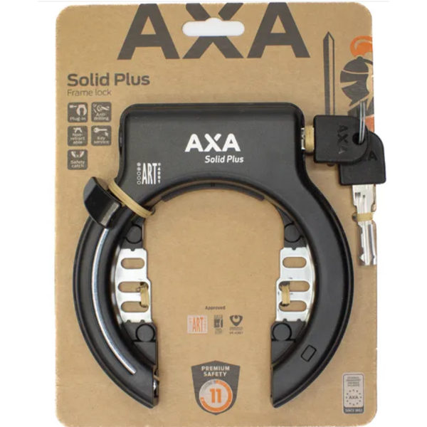 Ringslot Axa Solid Plus zwart (op kaart)