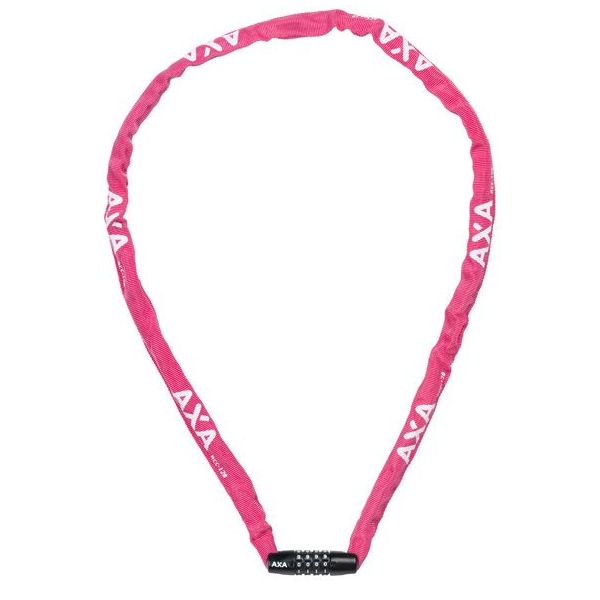 Kettingslot Axa Rigid RCC code 120x3,5 met polyester hoes - roze