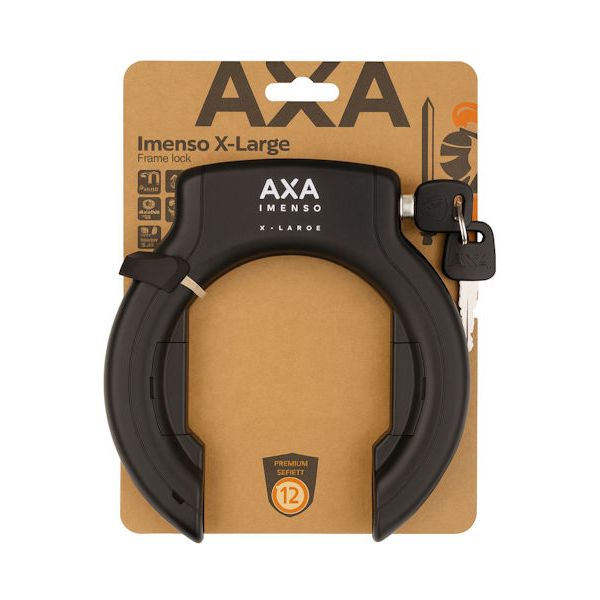 Ringslot Axa Imenso X Large Retractable - zwart