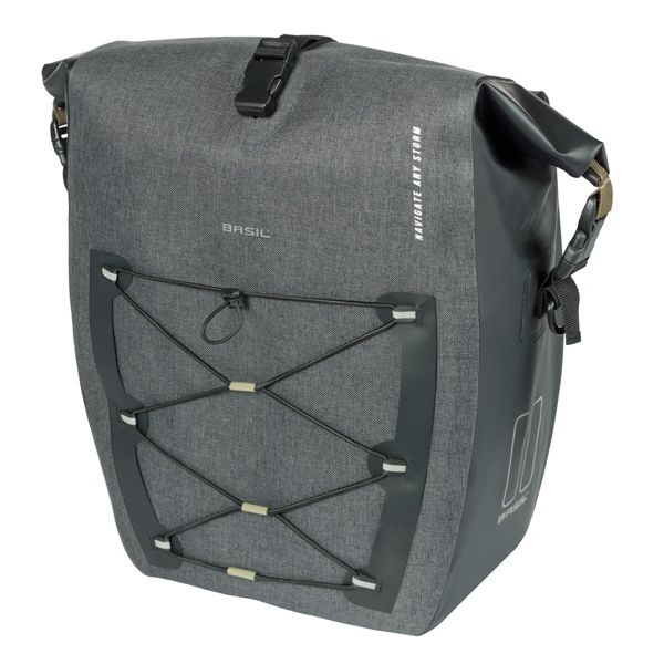 Enkele tas Basil Navigator Storm L MIK 25-31L 15 x 27 x 41 cm - zwart