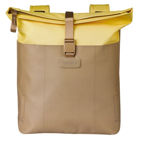 Dubbele fietstas Basil Vive 28-35L 14 x 30 x 38 cm - zand/geel