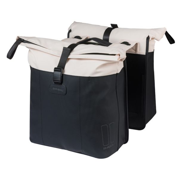 Dubbele fietstas Basil Vive MIK 28-35L 14 x 30 x 38 cm - witzwart