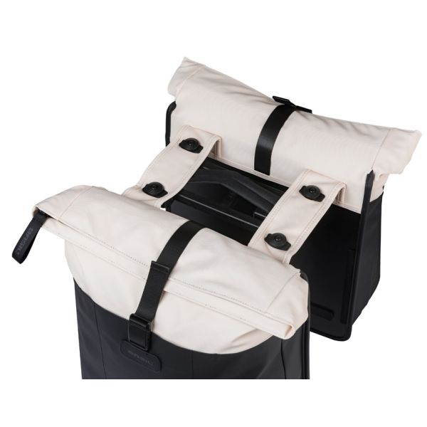 Dubbele fietstas Basil Vive MIK 28-35L 14 x 30 x 38 cm - witzwart