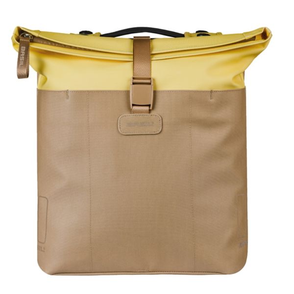 Dubbele fietstas Basil Vive MIK 28-35L 14 x 30 x 38 cm - zand/geel