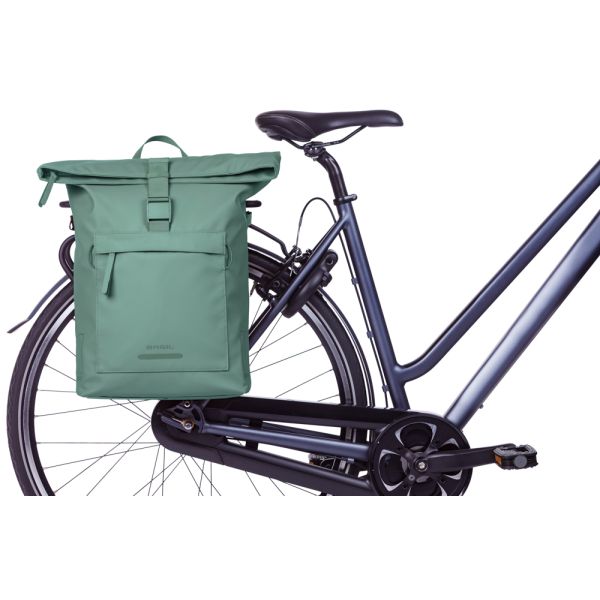 Fietsschoudertas Basil Brooklyn MIK 17L 14 x 32 x 40 cm - groen