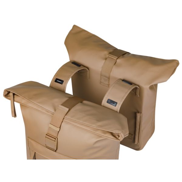 Dubbele fietstas Basil Brooklyn 41L 14 x 30 x 37 cm - zand