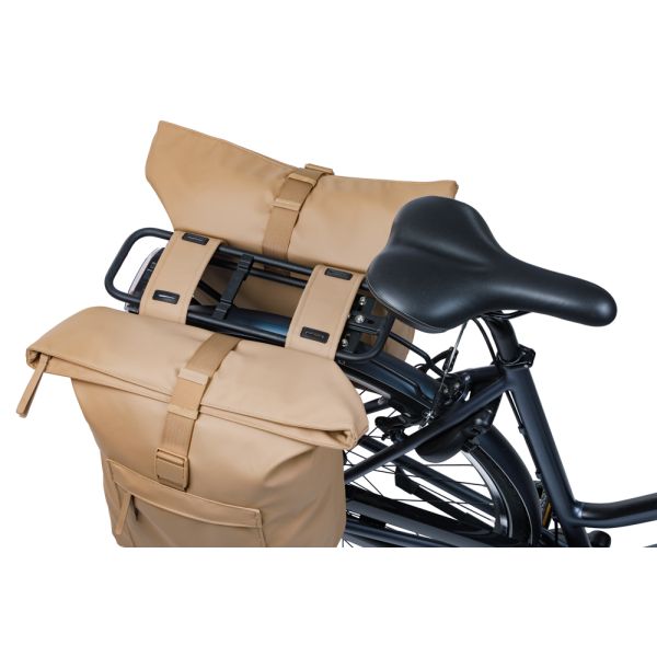 Dubbele fietstas Basil Brooklyn 41L 14 x 30 x 37 cm - zand