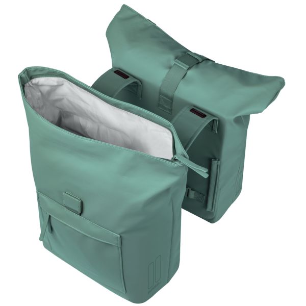 Dubbele fietstas Basil Brooklyn 41L 14 x 30 x 37 cm - groen