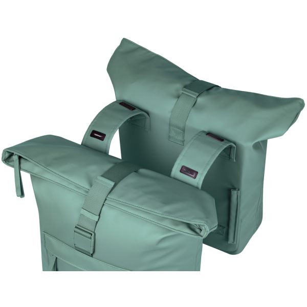 Dubbele fietstas Basil Brooklyn 41L 14 x 30 x 37 cm - groen
