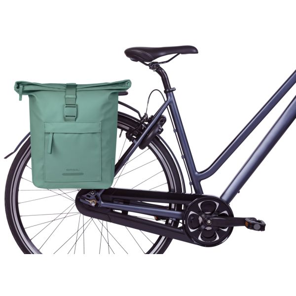 Dubbele fietstas Basil Brooklyn 41L 14 x 30 x 37 cm - groen