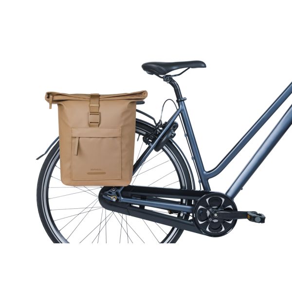 Dubbele fietstas Basil Brooklyn MIK 41L 14 x 30 x 37 cm - zand