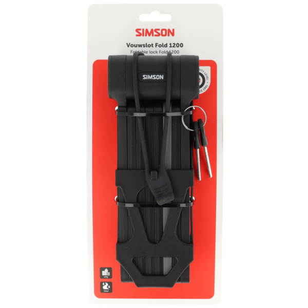 Vouwslot Simson Fold 1200 - zwart