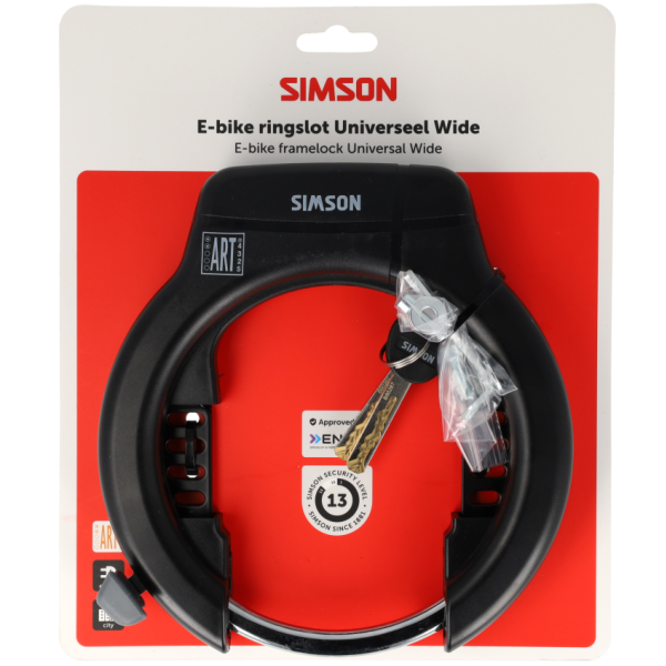 Ringslot Simson E-bike Universeel Wide - ART 2 - zwart