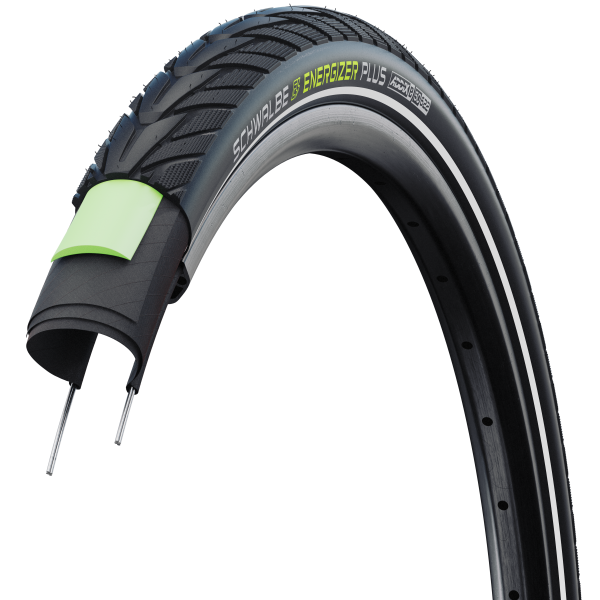 Buitenband Schwalbe Energizer Plus GreenGuard 28 x 2.15" / 55-622 mm - zwart met reflectie
