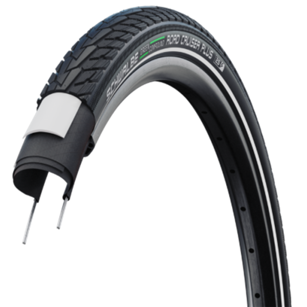 Buitenband Schwalbe Road Cruiser Plus PunctureGuard 28 x 1.40" / 37-622 - zwart met reflectie