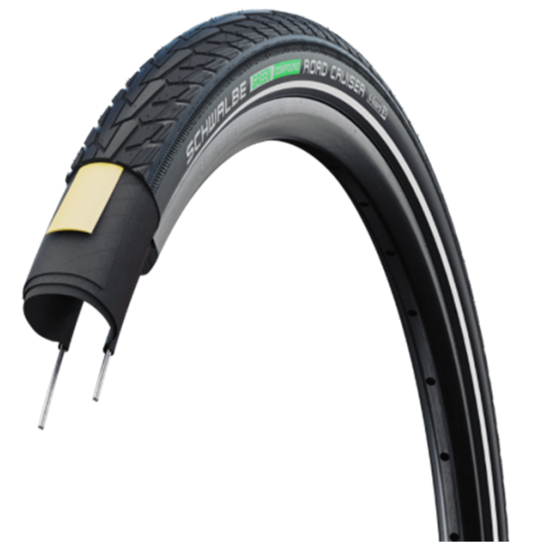 Buitenband Schwalbe Road Cruiser K-Guard 28 x 1.40  37-622 - zwart met reflectie