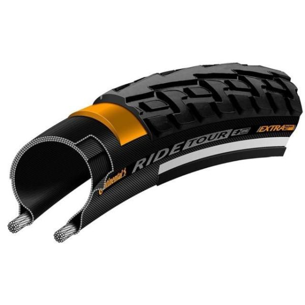 Buitenband Continental Ride Tour Reflex 28 x 1.75  47-622 - zwart met reflectie