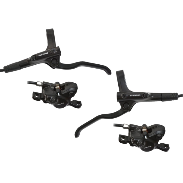 Hydraulische schijfremset Shimano MT200 voor- en achterzijde - zonder remschijf - zwart