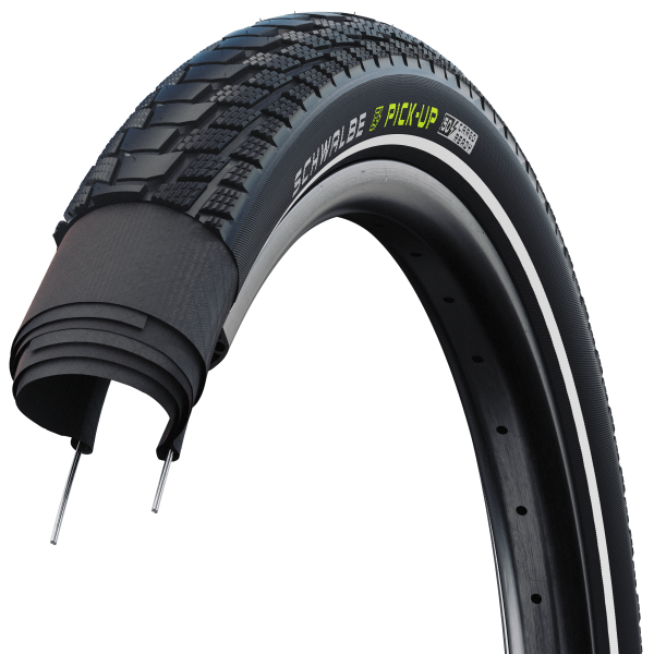 Buitenband Schwalbe Pick-Up E-Cargo Wired 20 inch  65-406 - zwart met reflectie