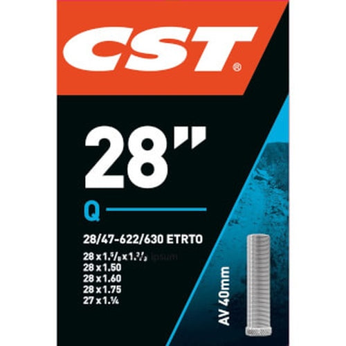 Binnenbanden 28x1 1/8-1 1/4-1 3/8- 1.75- 1 1/2 Cst Schrader (Auto) Ventiel 40mm = 28/47-622/630 Av 40mm 071701