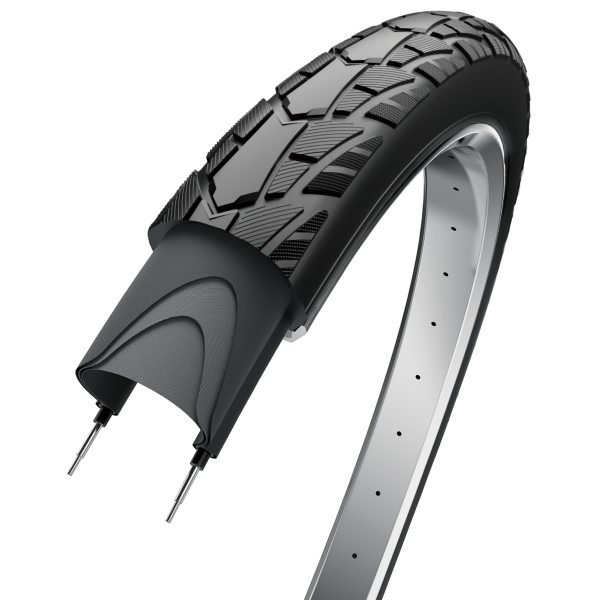Buitenband Edge Performance Tour 28 x 1 1/2" / 40-635 - Zwart met reflectie