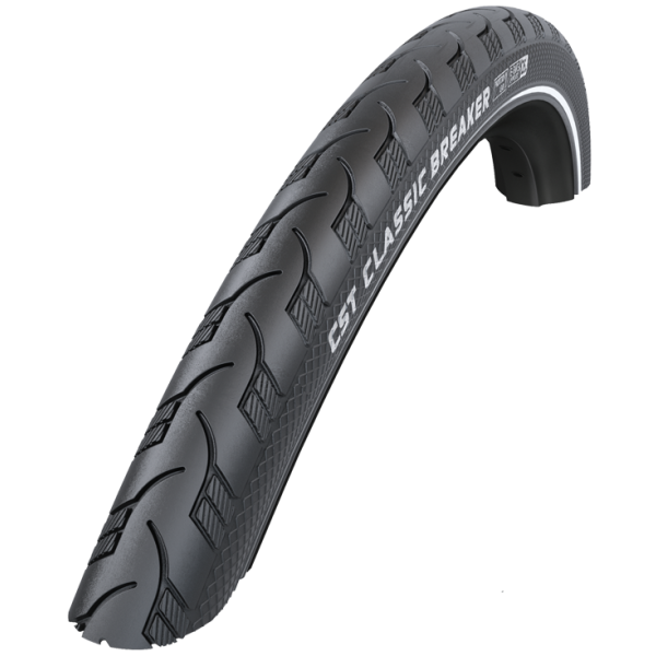 Buitenband CST Breaker 26 x 1 3/8" / 37-590 mm anti-lek - zwart met reflectie