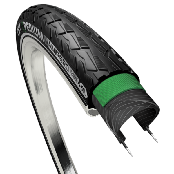 Buitenband CST Xpedium Ampero C1880 28 x 1.40"/ 37-622 voor e-bikes - zwart met reflectie