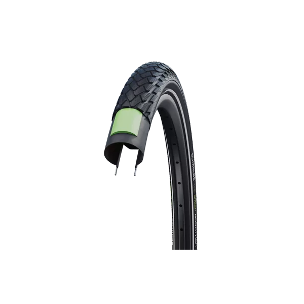 Buitenband Schwalbe Green Marathon GreenGuard 28 x 1.50"/ 40-622 - zwart met reflectie