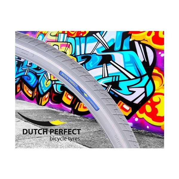 Buitenband Dutch Perfect 28 x 1.40  40-622mm anti-lek - grijs met reflectie