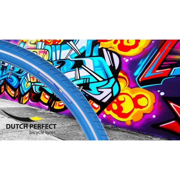 Buitenband Dutch Perfect 28 x 1 ½"/ 40-635mm anti-lek - blauw met reflectie