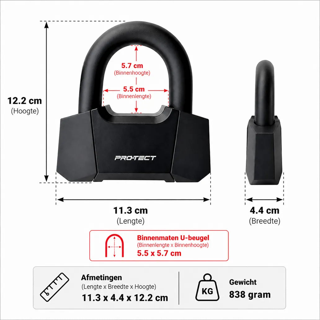 Pro-tect Schijfremslot / hangslot Curun ART 4