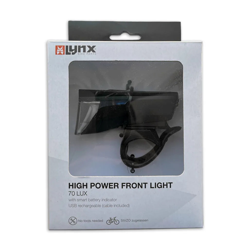 Lynx Koplamp USB High Power Max 70 Lux