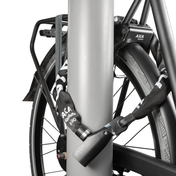 Kettingslot Axa Absolute 8-90 met polyester hoes - zwart