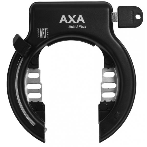 Ringslot Axa Solid Plus - met spatbordbevestiging - zwart