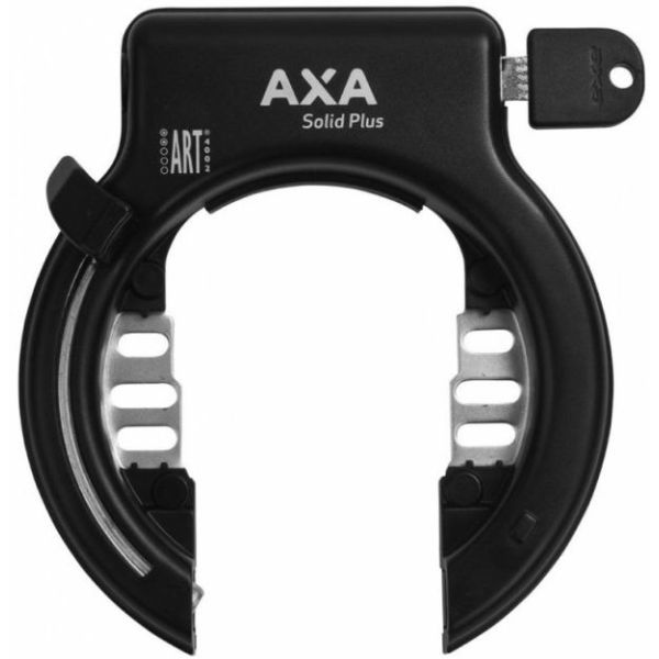 Ringslot Axa Solid Plus met afdekkapjes - zwart