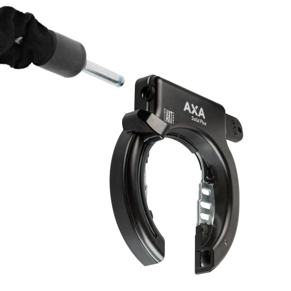 Ringslot Axa Solid Plus met afdekkapjes - zwart