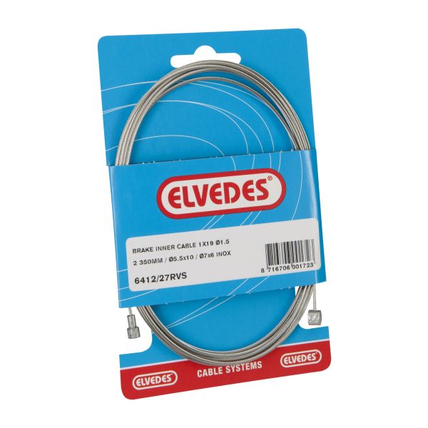 Rem binnenkabel Elvedes 2350mm RVS ø1,5mm V-nippel en T-nippel