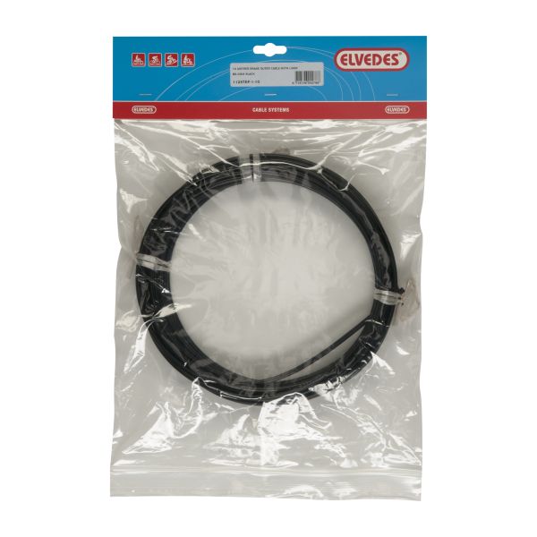 Rem buitenkabel Elvedes met teflon voering ø5,0mm / 10 meter - zwart