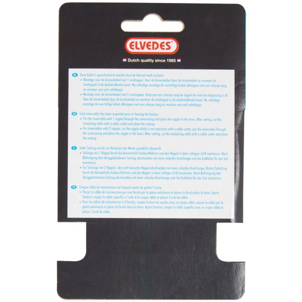 Rem binnenkabel Elvedes 2250mm 7×7 draads RVS ø1,5mm met T-nippel ø7 × 6 mm