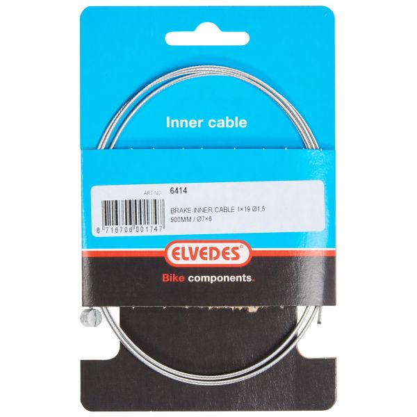Rem binnenkabel Elvedes 900mm 1 ×19 draads verzinkt ø1,5mm met T-nippel ø7 × 6mm