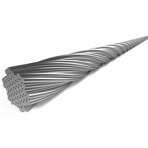 Rem binnenkabel Elvedes 2250mm 7×7 draads RVS ø1,5mm met V-nippel ø5,5 × 10 en T-nippel ø7 × 6mm