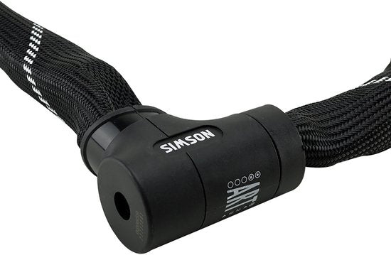 Simson Bold kettingslot 120 cm - ART 2 -  zwart