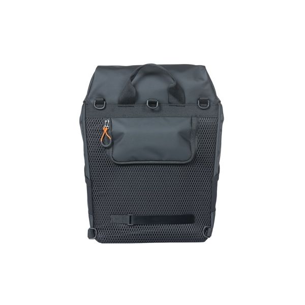 Fietsrugzak Basil Miles Tarpaulin Nordlicht 17 liter 31 x 17 x 44 cm - zwart/ oranje