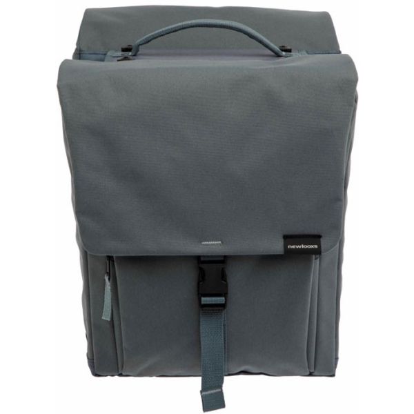 Dubbele fietstas New Looxs Tulum MIK 32 liter 35 x 17 x 37 cm - grijs/groen