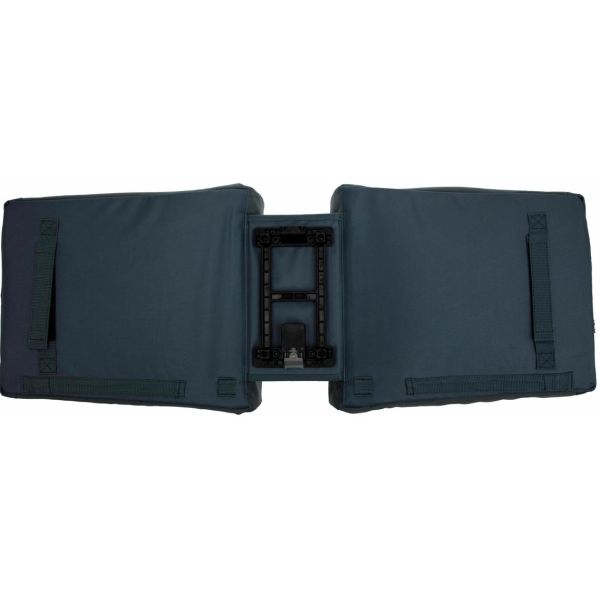 Dubbele fietstas New Looxs Tulum MIK 32 liter 35 x 17 x 37 cm - grijs/groen