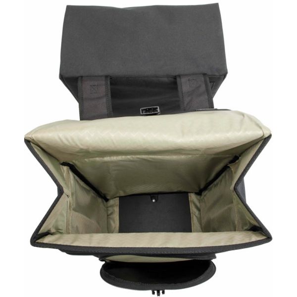 Dubbele fietstas New Looxs Tulum MIK 32 liter 35 x 17 x 37 cm - grijs/groen
