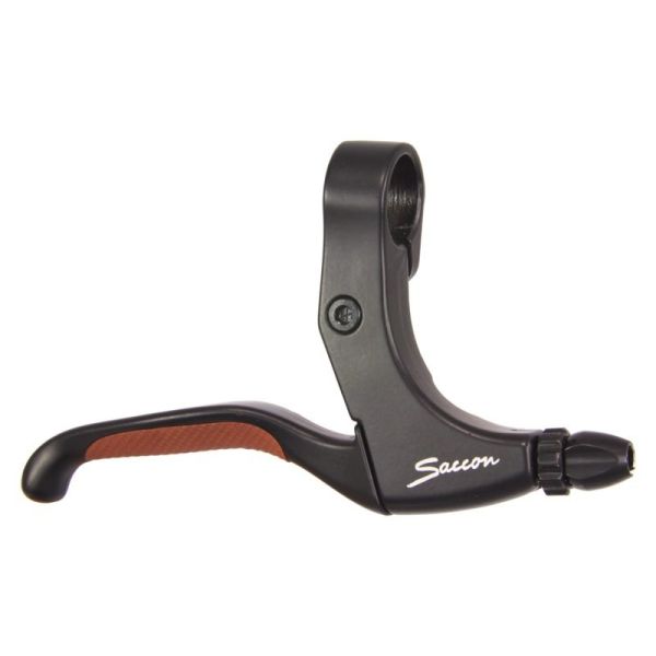Remgreepset Saccon rollerbrake - zwart met bruine greep