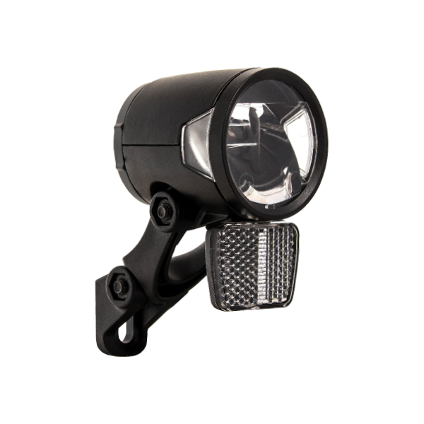 Herrmans H-Black MR8 Koplamp LED Naafdynamo - Zwart