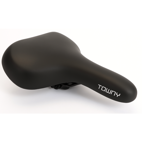 Fietszadel Edge Towny met memory foam - zwart