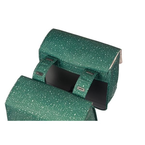 Dubbele fietstas Basil Flair 35 liter - groen